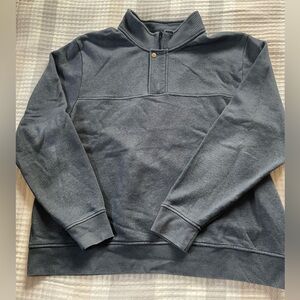 Orvis Men's Dark Gray 1/4 Zip/Button Pullover